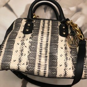 Michael Kors Snake Print Handle/Shoulder Bag